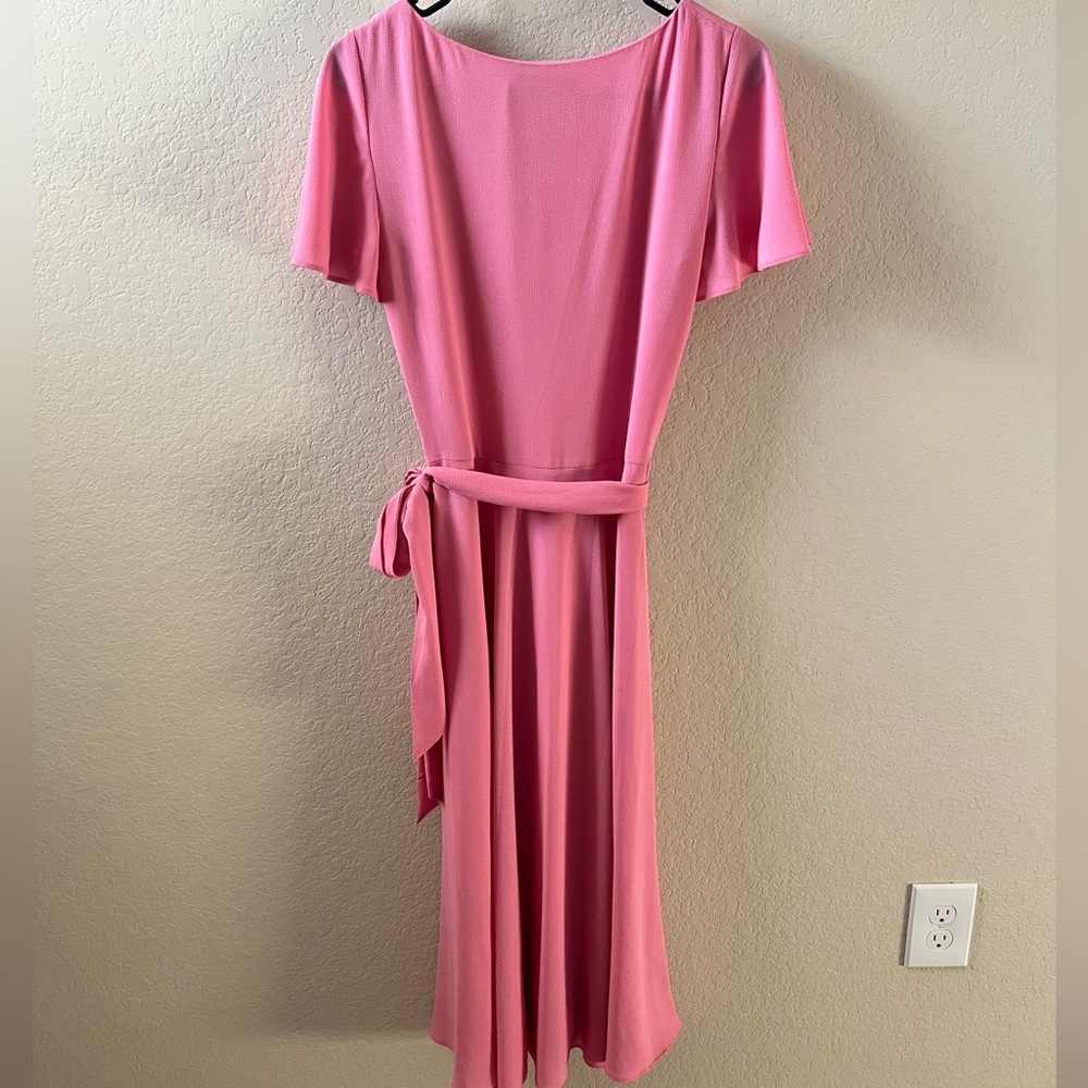 Lauren Ralph Lauren Women’s Pink Belted Bubble Crepe Dress Size 4 - Picture 8 of 13